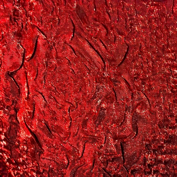 Laura Ashley Rich Red Shimmered Textured Blazer Rhinestone Zipper - Picture 8 of 9